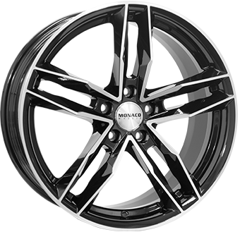 MONACO WHEELS RR8M ZWART GLANS / GEPOLIJST