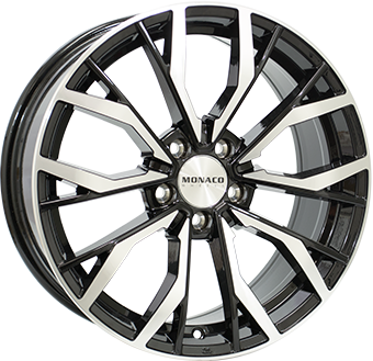 MONACO WHEELS GP5 ZWART GLANS / GEPOLIJST