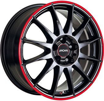 RONAL R54 MCR ZWART GLANS / ROOD