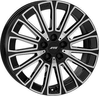 Jante ATS 7.5x18 5/108 ET48 Gloss Black / Polished Guadeloupe Martinique