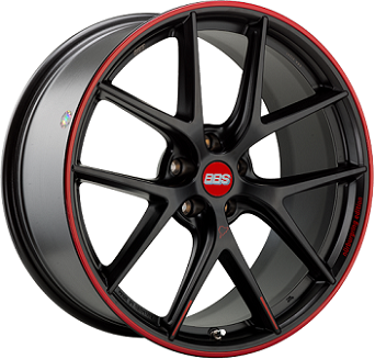 BBS CI-R MAT ZWART / ROOD