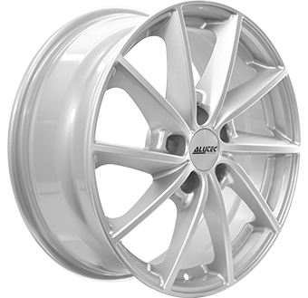 Jante ALUTEC 6.0x15 4/100 ET40 Silver Guadeloupe Martinique angle