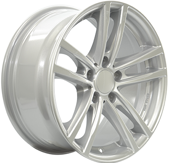 Jante RIAL 7.0x17 5/112 ET41 Silver Guadeloupe Martinique angle