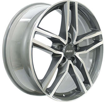 Jante ALUTEC 6.5x16 4/108 ET37 Anthracite / Polish Guadeloupe angle